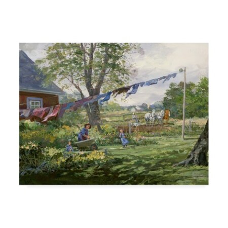 Trademark Fine Art Peter Snyder 'Helping Grandma' Canvas Art, 35x47 ALI45545-C3547GG